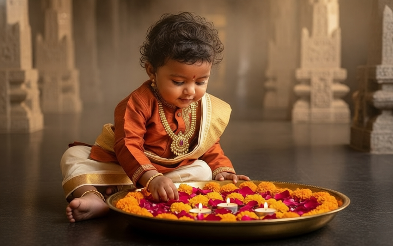 AI Krishna baby portrait 1