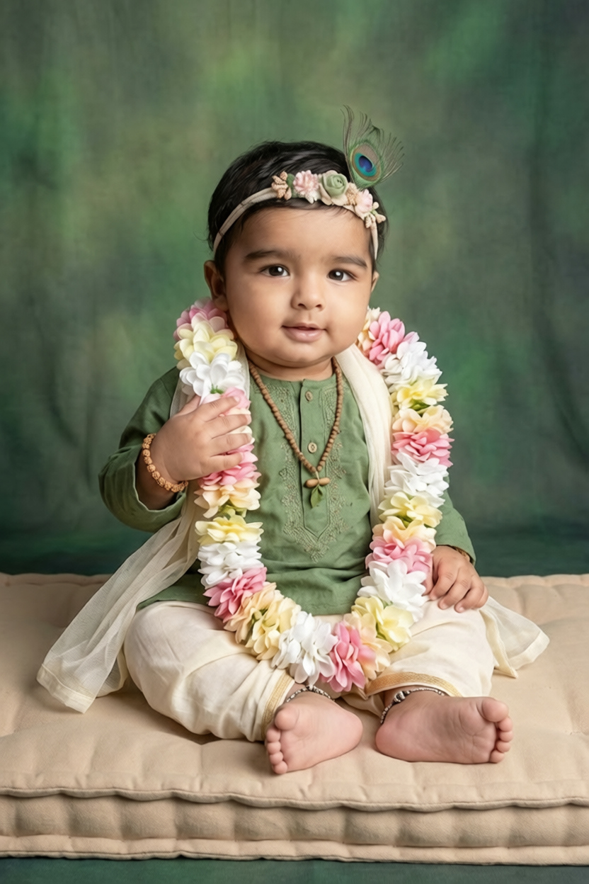 Baby Krishna with flute
