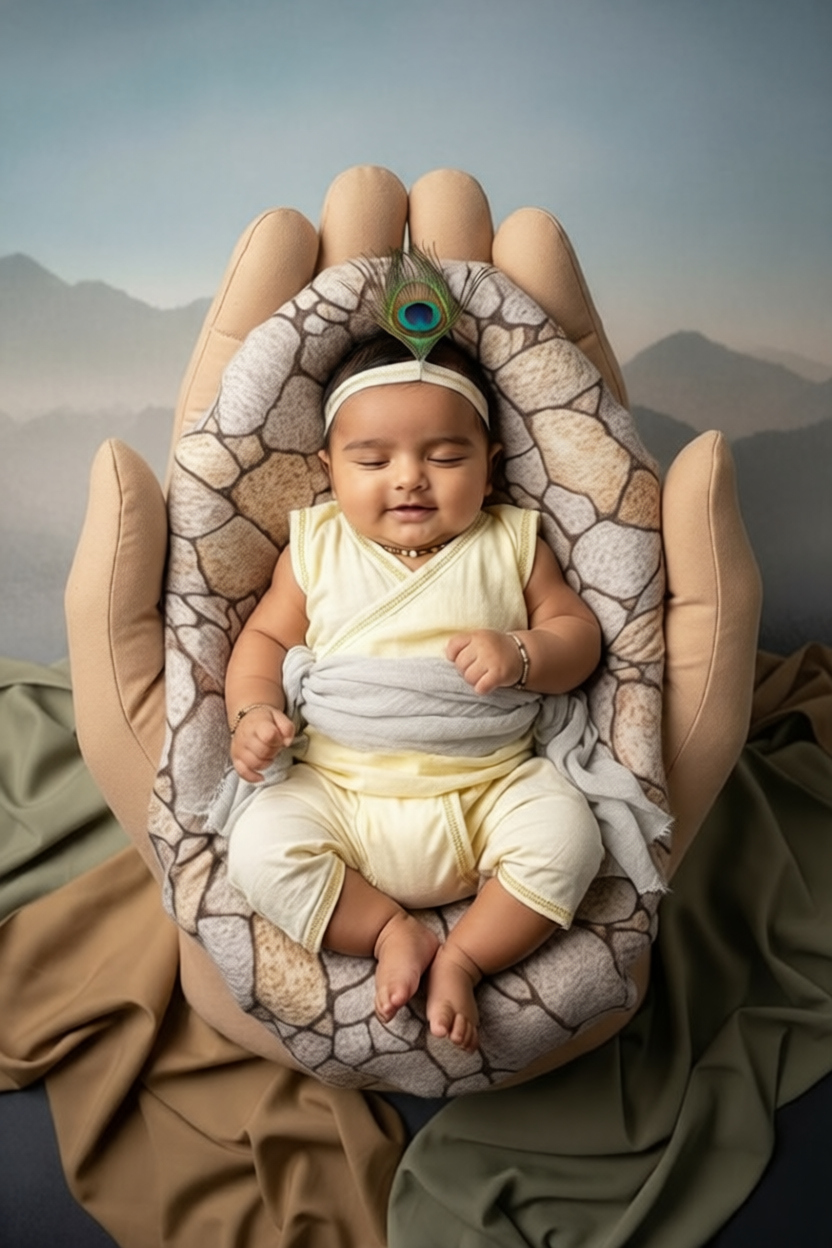 AI baby that matches the reference photo's features